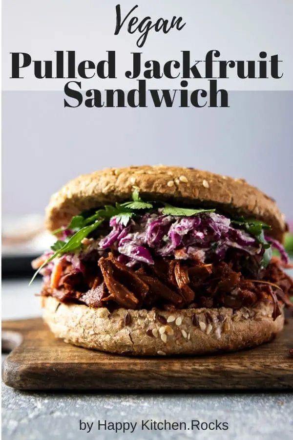 Vegan Pulled Pork Sandwich Pinterest Image