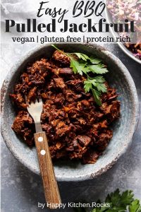 Vegan Pulled Pork on a Plate Pinterest Image