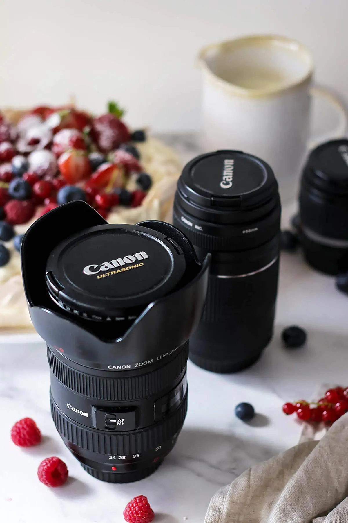 Lenses for Photographing Food in a Row