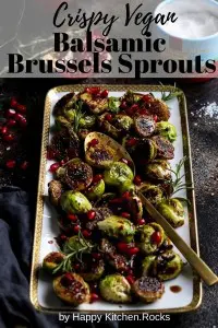 Maple Balsamic Brussels Sprouts Pinterest Image.