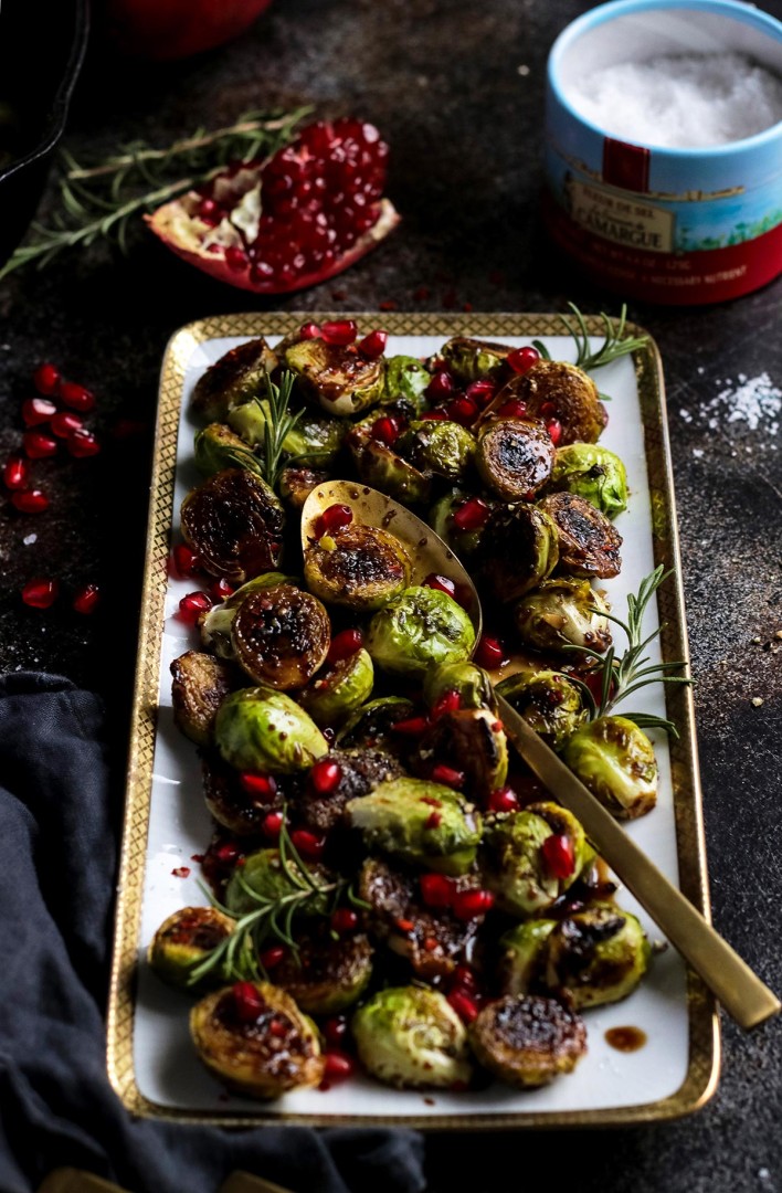 Pan Seared Balsamic Glazed Brussels Sprouts • Happy Kitchen