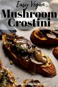 Vegan Mushroom Crostini Pinterest Image