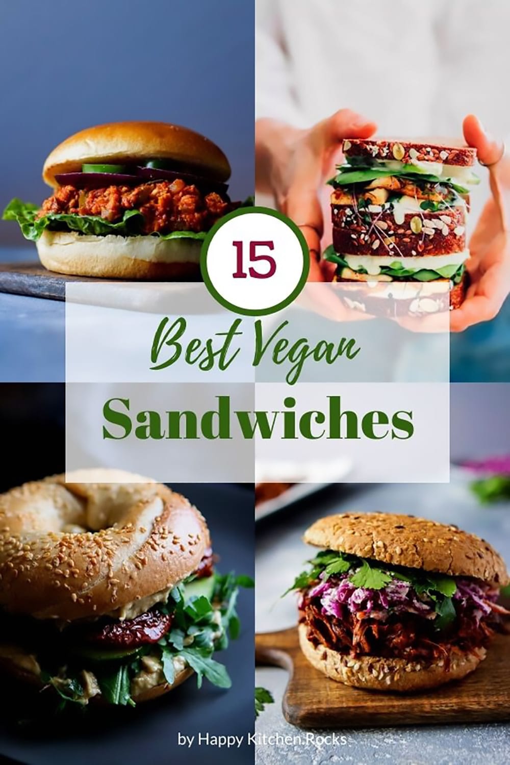 Best Vegan Sandwiches Recipe Collage.