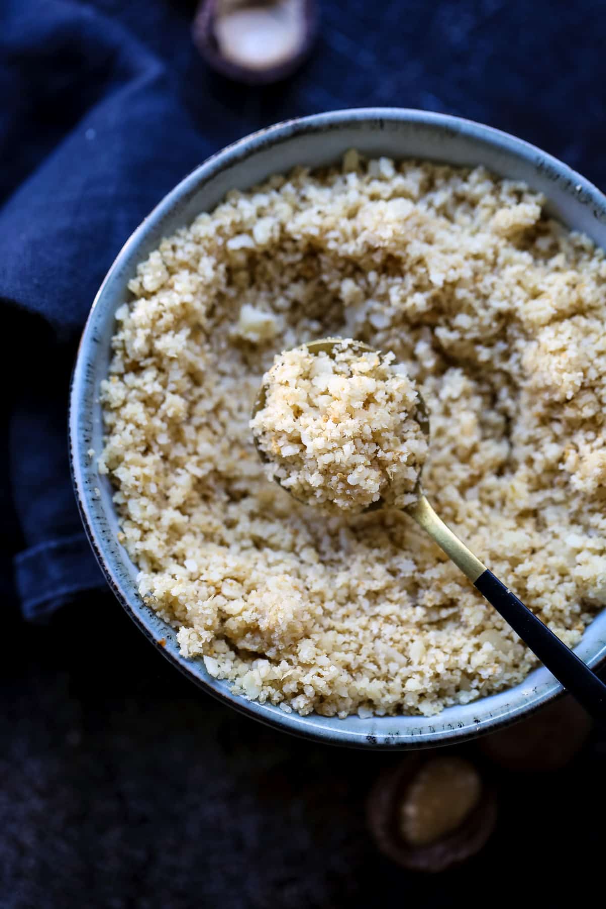 A Spoonful of Vegan Parmesan Cheese.