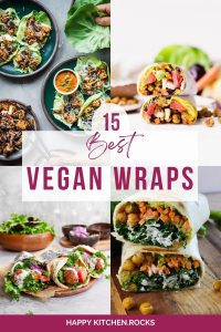 Vegan Wrap Recipes Collage.