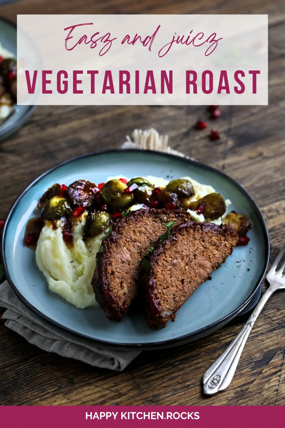Vegetarian roast Pinterest Collage.