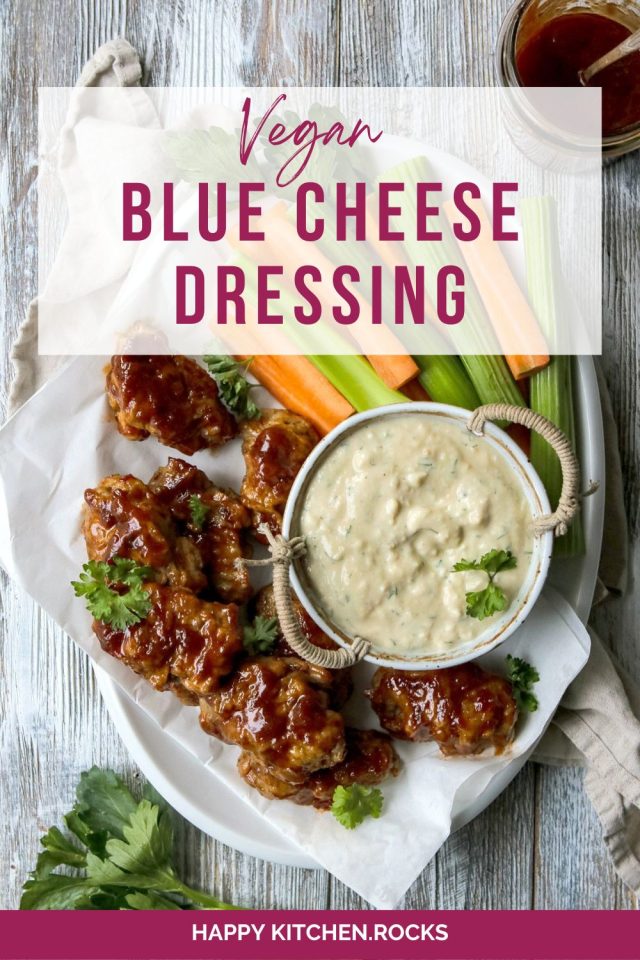 Vegan Blue Cheese Dressing Pinterest Pin.